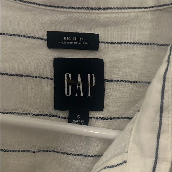 Gap 100% Linen Big Shirt (Stripes) - Picture 2 of 6